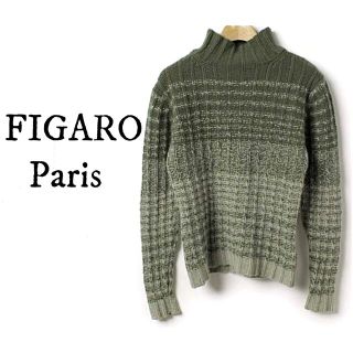 イエナ(IENA)のFIGARO Paris【美品】グラデーション ボーダー タートル 長袖 ニット(ニット/セーター)