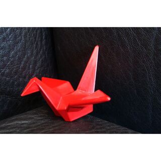 ジャル(ニホンコウクウ)(JAL(日本航空))のJAL 日本航空 鶴丸 鶴の形 機内食器 カトラリー 箸置き 赤色 1客(テーブル用品)