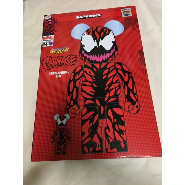 MEDICOM TOY(メディコムトイ)のbearbrick CARNAGE 100％＆400％ ベアブリック  新品 エンタメ/ホビーのフィギュア(その他)の商品写真