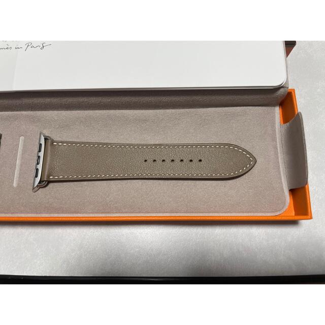 Hermes(エルメス)のエルメス　純正アップルウォッチバンド　エトゥープ　42mm/44mm メンズの時計(レザーベルト)の商品写真