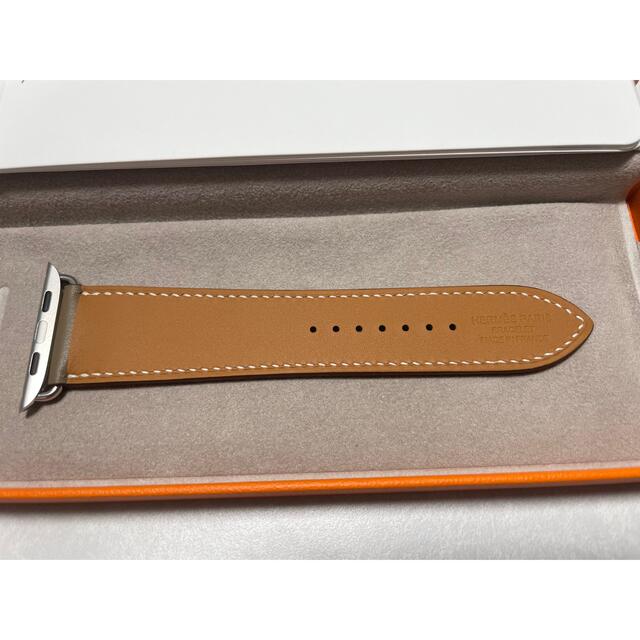 Hermes(エルメス)のエルメス　純正アップルウォッチバンド　エトゥープ　42mm/44mm メンズの時計(レザーベルト)の商品写真