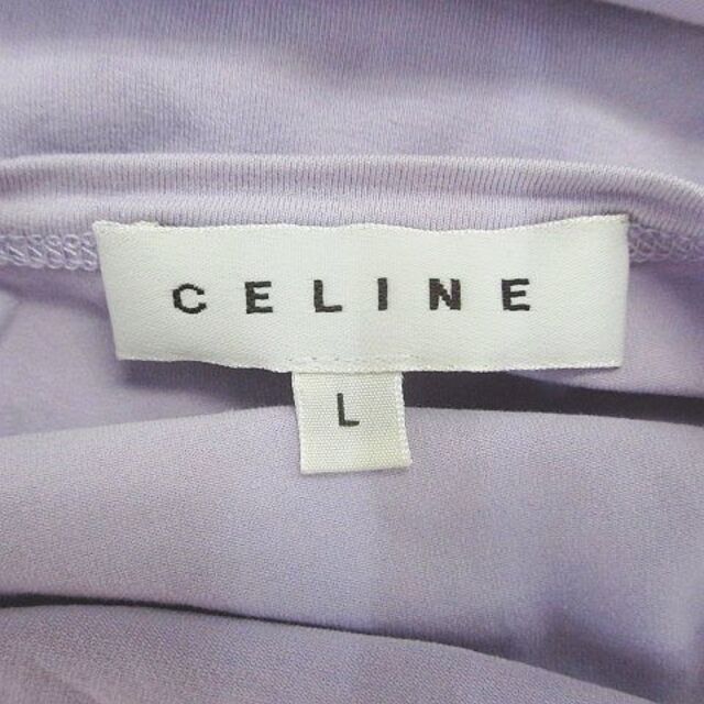 celine(セリーヌ)のCELINE 半袖 カットソー L 紫 パープル系 ラインストーン ロゴ 綿 レディースのトップス(カットソー(半袖/袖なし))の商品写真