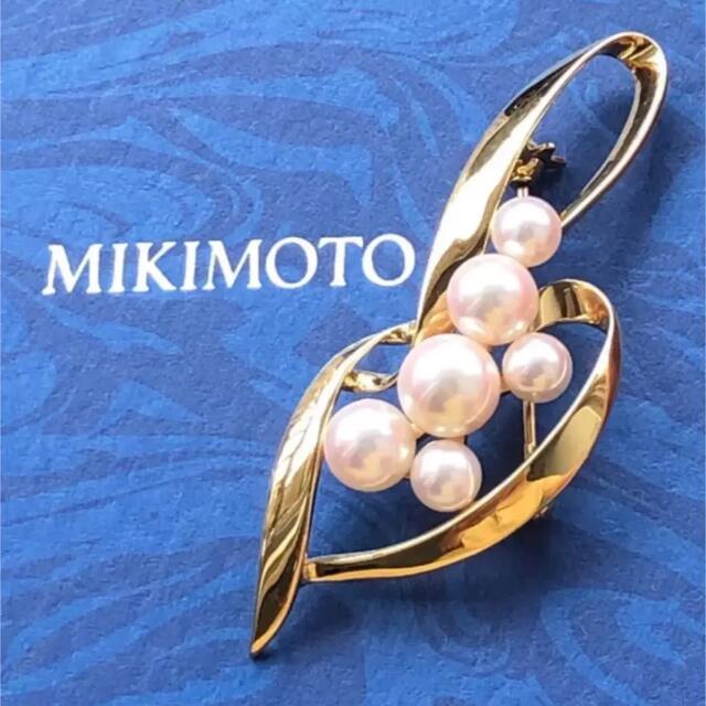 新品同様✨MIKIMOTOミキモトブローチ K18YG アコヤ真珠6球-