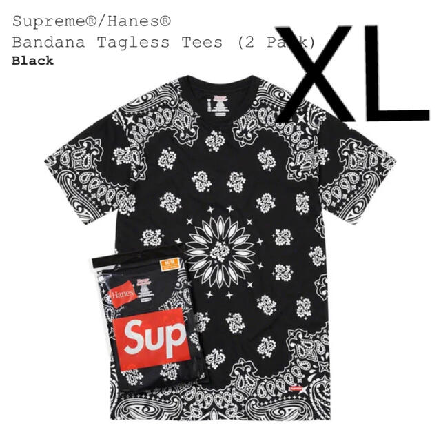 Tシャツ/カットソー(半袖/袖なし)supreme Hanes Bandana Tagless Tees