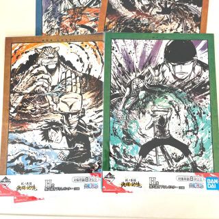 ONE PIECE - 一番くじ ワンピース 墨式描き下ろしポスター 5種セットの