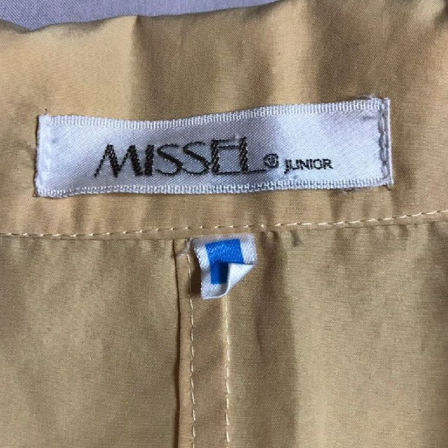 MISSEL ダブル ハーフ コート 薄手 日本製 てろてろ くすみイエロー レディースのジャケット/アウター(スプリングコート)の商品写真