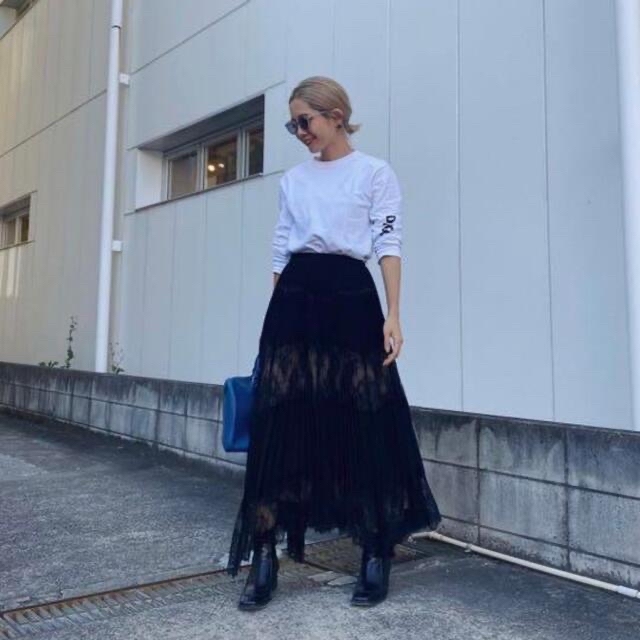 Ameri VINTAGE(アメリヴィンテージ)のAmeri VINTAGE UNDRESSEDLACESANDWICHSKIRT レディースのスカート(ロングスカート)の商品写真