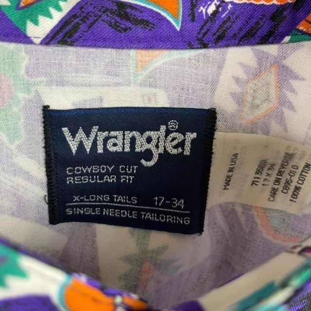 Wrangler(ラングラー)の80's Wrangler ラングラー　青タグ　USA製　ネイティブ柄　シャツ メンズのトップス(シャツ)の商品写真