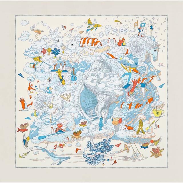 衝撃特価 Hermes - 新作✨エルメス カレ90 2022AW 私の雲 バンダナ+