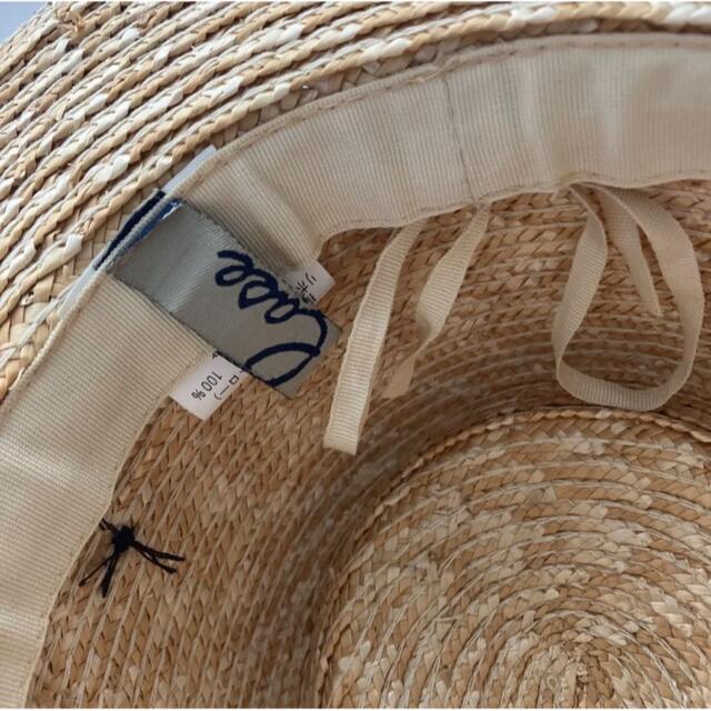 ACTUS(アクタス)の美品　麦わら帽子 カンカン帽 ストローハット　志成販売 レディースの帽子(麦わら帽子/ストローハット)の商品写真
