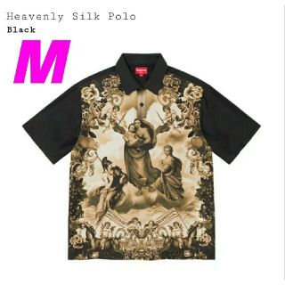 シュプリーム(Supreme)の新品未使用 Supreme Heavenly Silk Polo BLACK(ポロシャツ)