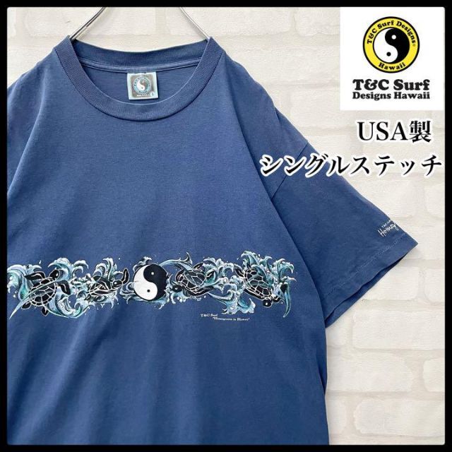 【入手困難】タウカン USA製 シングルステッチ 両面プリント Tシャツ サーフ