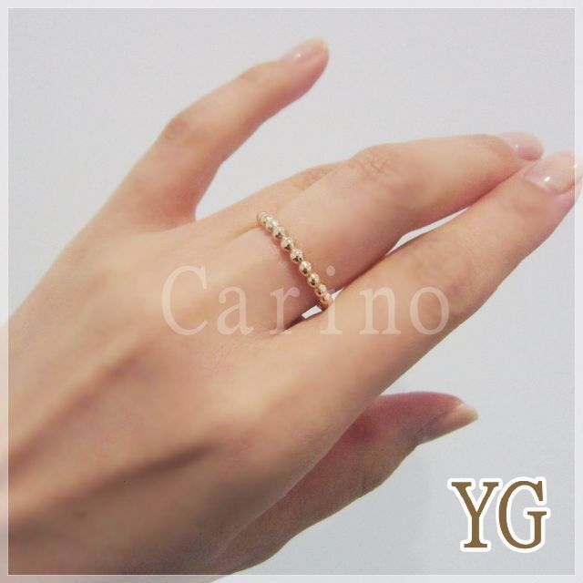 ラグジュアリー ボールライン リング YG WG PG pl 10～15号 レディースのアクセサリー(リング(指輪))の商品写真