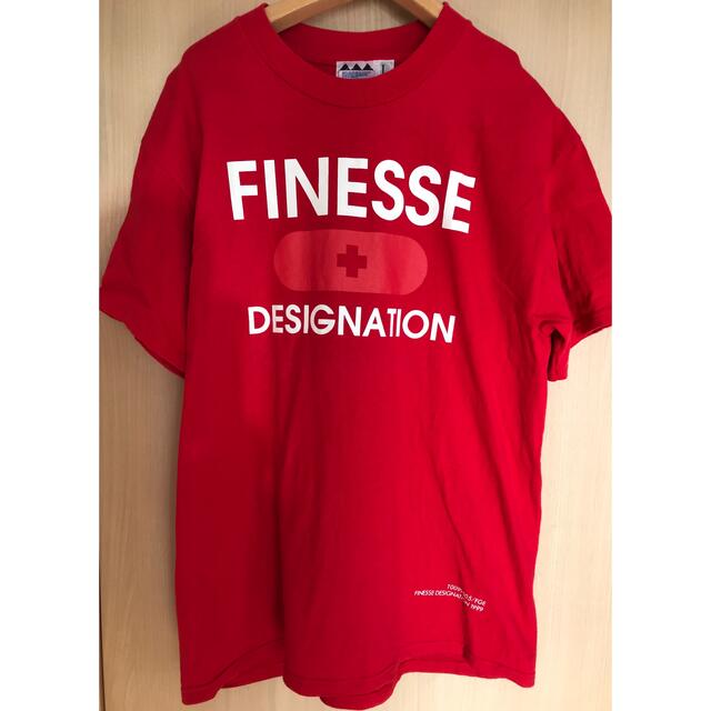 90s’  GOODENOUGH×finesse  Tシャツ　Lサイズ　レッドsequel