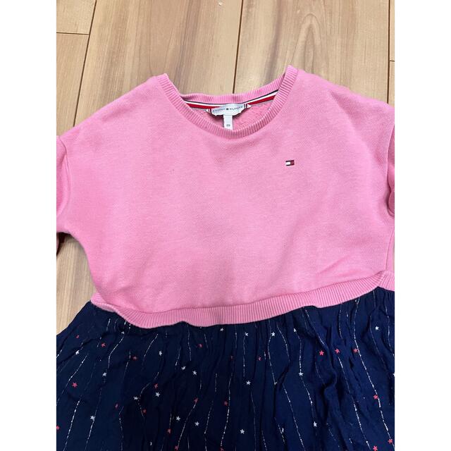 TOMMY HILFIGER(トミーヒルフィガー)のトミーフィルフィガー　女の子フリルワンピース キッズ/ベビー/マタニティのキッズ服女の子用(90cm~)(ワンピース)の商品写真