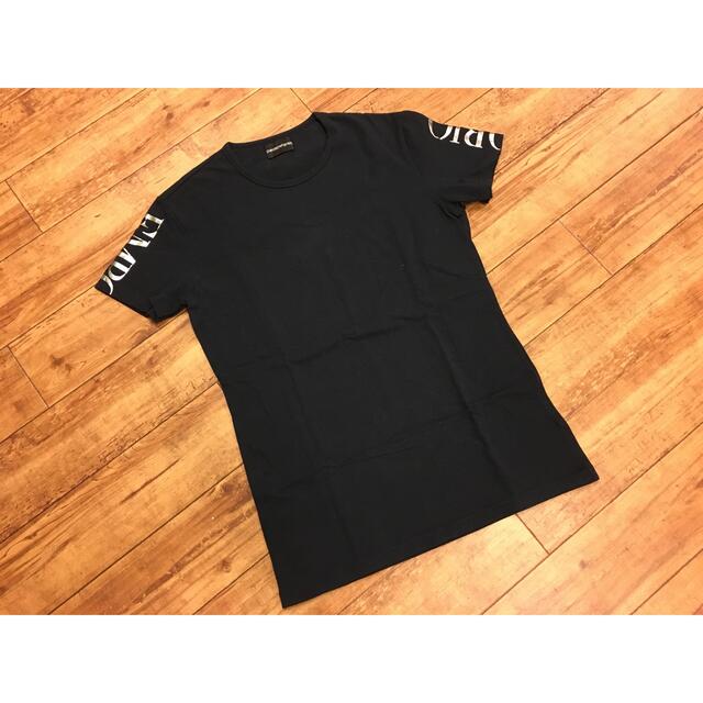 Emporio Armani(エンポリオアルマーニ)の⑨EMPORIO ARMANI Ｔシャツ ブラック(黒) M メンズのトップス(Tシャツ/カットソー(半袖/袖なし))の商品写真