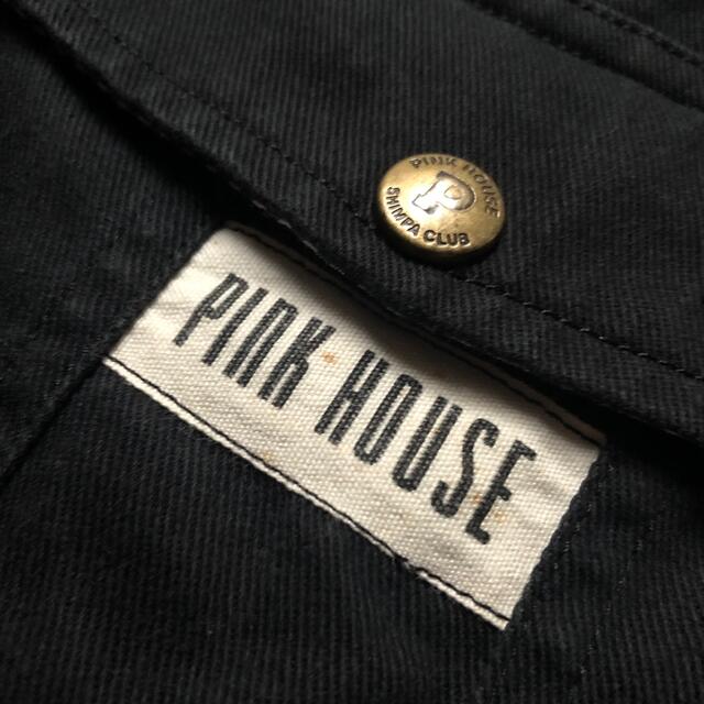 PINK HOUSE(ピンクハウス)の《PH》ワッペンいっぱいジャンバースカート  黒 レディースのワンピース(ロングワンピース/マキシワンピース)の商品写真