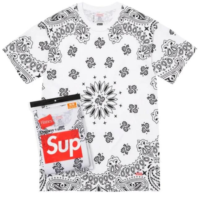 送料込み supreme Hanes BANDANA tee バンダナ M 1