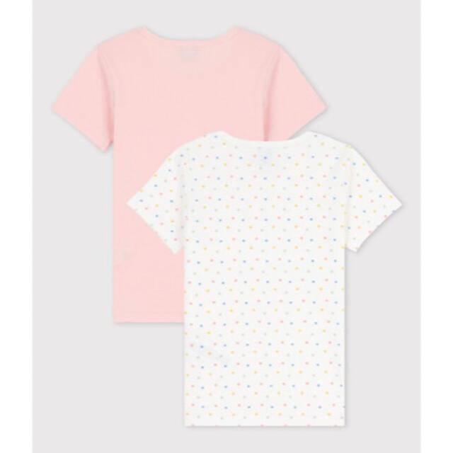 PETIT BATEAU(プチバトー)の新品 プチバトー プリント 10ans 140cm 半袖 Ｔシャツ ２枚組 星 キッズ/ベビー/マタニティのキッズ服女の子用(90cm~)(その他)の商品写真