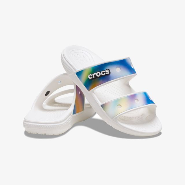 crocs(クロックス)の27cm クロックス クラシック ソーラライズド サンダル ホワイトｘマルチ メンズの靴/シューズ(サンダル)の商品写真