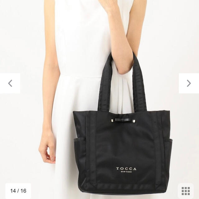 TOCCA(トッカ)の美品◆TOCCA LEGEREトートバッグ トッカ　黒 ブラック マザーズバッグ レディースのバッグ(トートバッグ)の商品写真