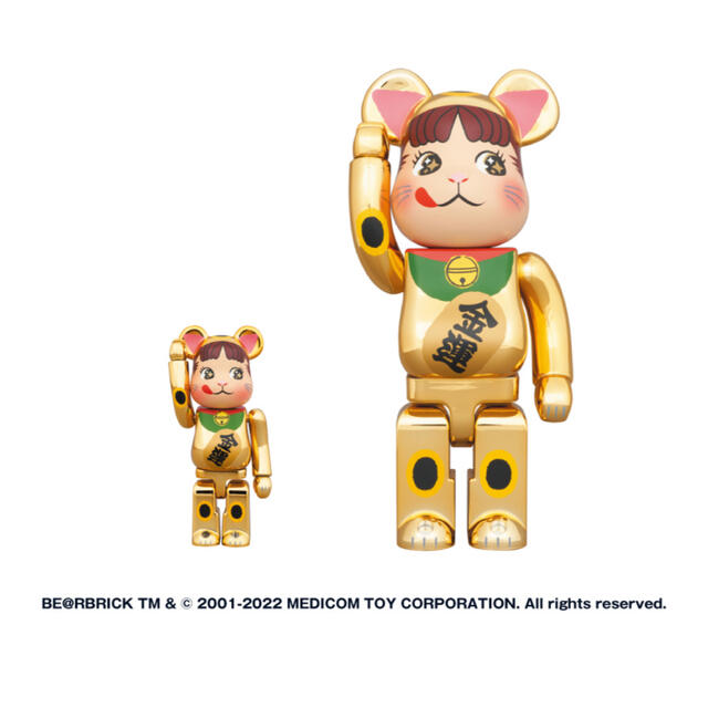 BE@RBRICK 招き猫　ペコちゃん　金運金メッキ　100%&400%その他