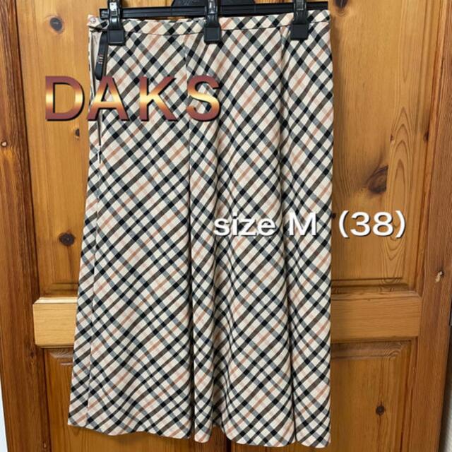 DAKS(ダックス)の《DAKS》膝下丈チェックスカート　ロング　M レディースのスカート(ひざ丈スカート)の商品写真