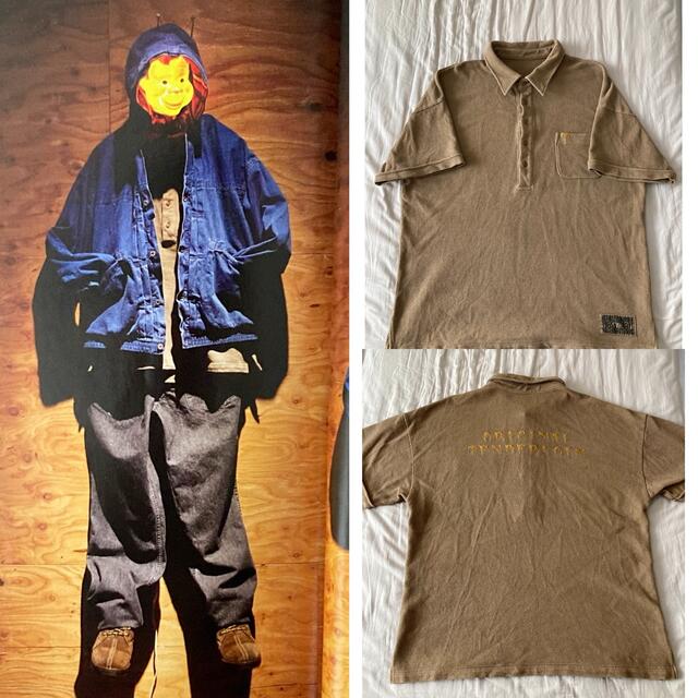 21AW 渋谷店限定 テンダーロイン 鹿の子 ポロシャツ ブラウン-