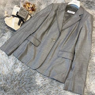 マックスマーラ(Max Mara)の☆高級☆ マックスマーラ MaxMara 白タグ テーラードジャケット グレー(テーラードジャケット)