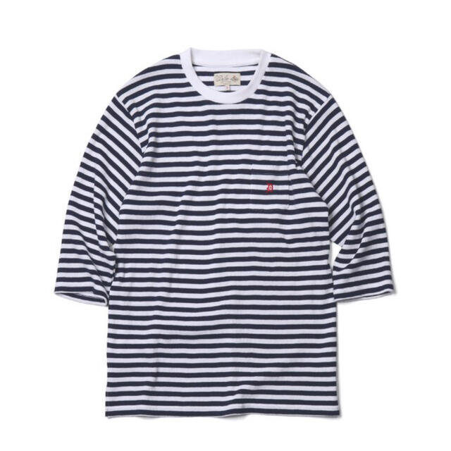 The DUFFER of ST.GEORGE(ザダファーオブセントジョージ)の【定価8,800円】ボーダーワッフル 7分袖Tシャツ S メンズのトップス(Tシャツ/カットソー(七分/長袖))の商品写真