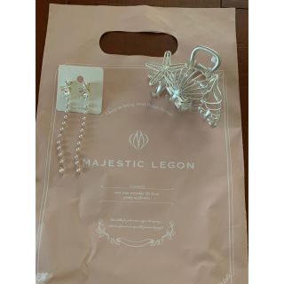 マジェスティックレゴン(MAJESTIC LEGON)の【新品】 マジェスティックレゴン ヘアクリップ とピアスセット (バレッタ/ヘアクリップ)