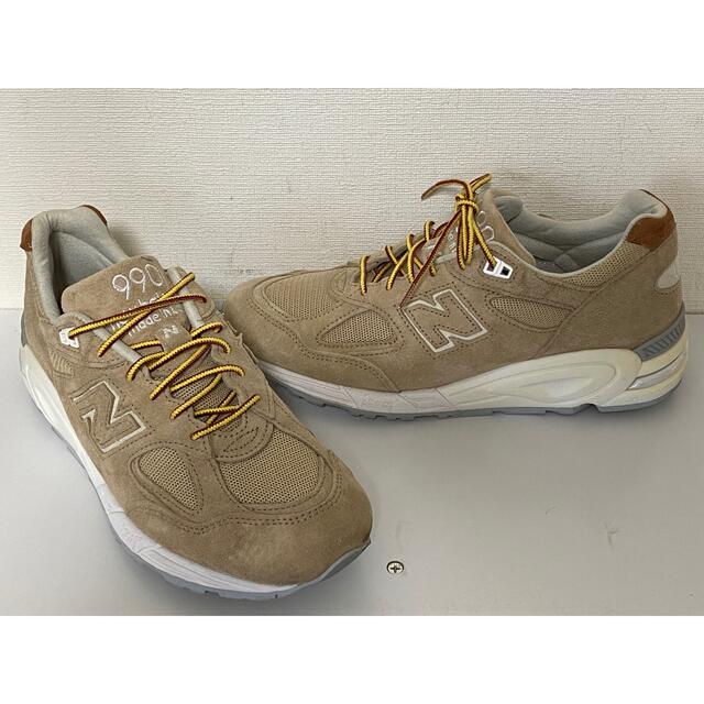 New Balance(ニューバランス)のニューバランス/M990TN2/タン/スエード/26.5cm/米国製/良品/箱付 メンズの靴/シューズ(スニーカー)の商品写真