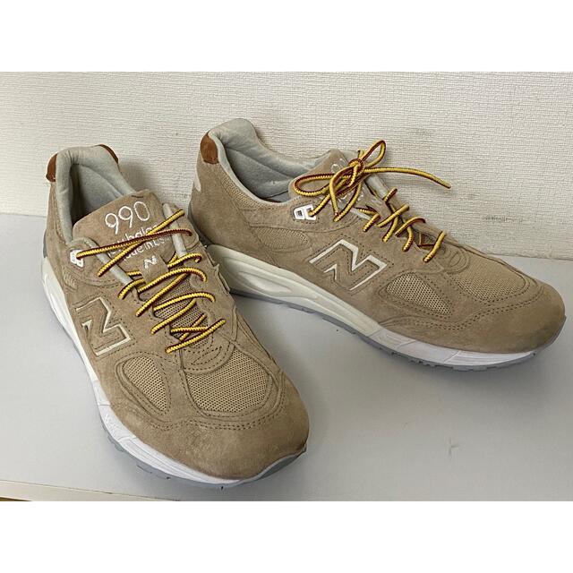 New Balance(ニューバランス)のニューバランス/M990TN2/タン/スエード/26.5cm/米国製/良品/箱付 メンズの靴/シューズ(スニーカー)の商品写真