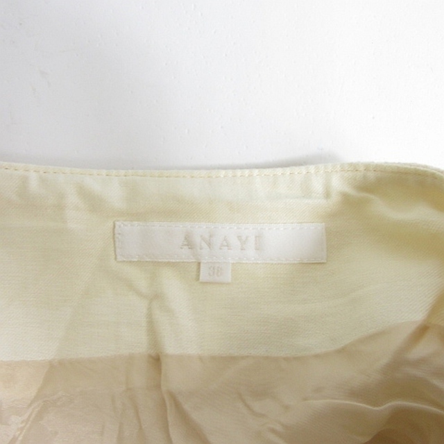 ANAYI(アナイ)のアナイ ANAYI スカート プリーツ ストレッチ 綿 レーヨン 38  レディースのスカート(ひざ丈スカート)の商品写真