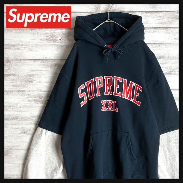 人気アーチロゴ】Supreme XXL Hoodedスウェットパーカー kddcB1X5yF