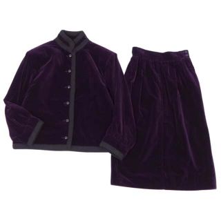 サンローラン(Saint Laurent)のVintage イヴサンローラン セットアップ ジャケット スカート ベロア(スーツ)