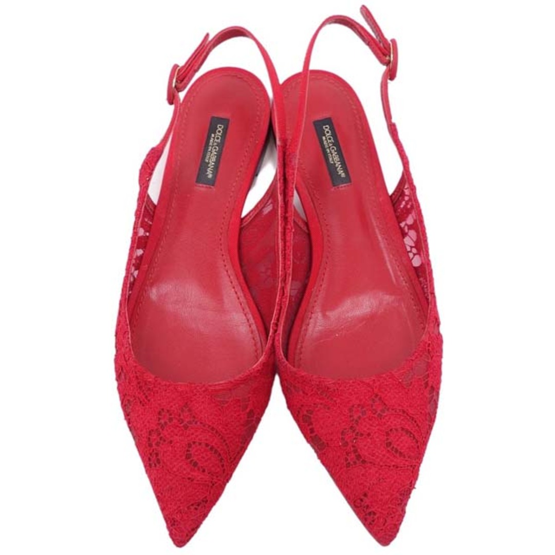 DOLCE&GABBANA - ドルチェ&ガッバーナ フラットパンプス レース DOLCE&GABBANA - ドルチェ&ガッバーナ フラットパンプス レース