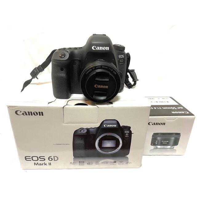 canon 6d mark2 本体 単焦点レンズ+ストロボ付き+箱+バッテリー - www ...