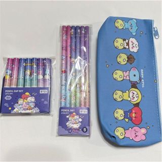 ボウダンショウネンダン(防弾少年団(BTS))の新品‼️ BT21 ポーチ 筆箱 鉛筆 鉛筆キャップ(アイドルグッズ)