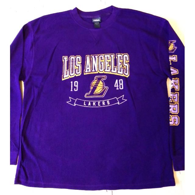 NBA ロサンゼルス・レイカーズ サーマル⻑袖Ｔシャツ XLサイズ 紫 *