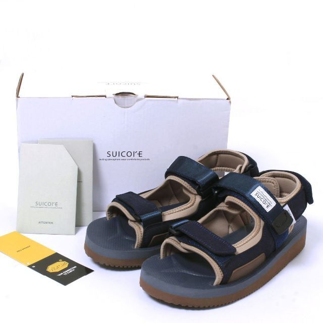 23cm 新品 箱付 SUICOKE スポーツサンダル ネイビー スイコック