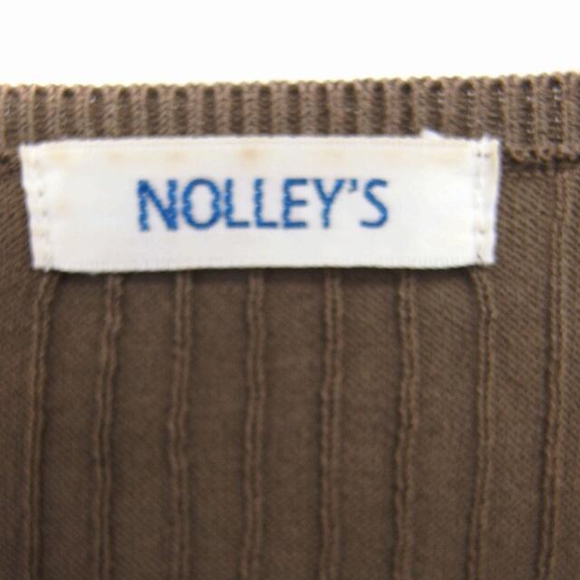 NOLLEY'S(ノーリーズ)のノーリーズ Nolley's カーディガン リブ ニット 長袖 丸首 無地 綿 レディースのトップス(カーディガン)の商品写真