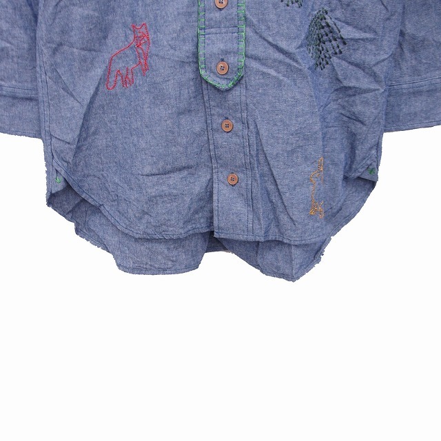 Ne-net(ネネット)のネネット Ne-net シャツ ブラウス 七分袖 刺繍 コットン グレー 灰 レディースのトップス(その他)の商品写真