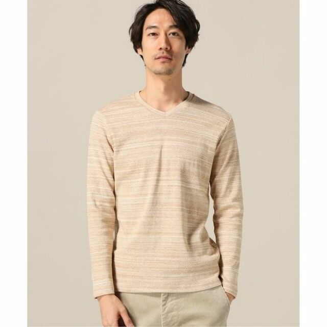 B.C STOCK(ベーセーストック)のB.C STOCK（ベーセーストック） ヘビーフライスVネックロングスリーブ メンズのトップス(Tシャツ/カットソー(七分/長袖))の商品写真