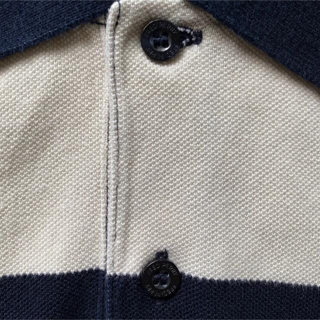 FRED PERRY(フレッドペリー)のフレッドペリー　ポロシャツ　ワンポイントロゴ　半袖シャツ　ボーダー　XLサイズ メンズのトップス(ポロシャツ)の商品写真