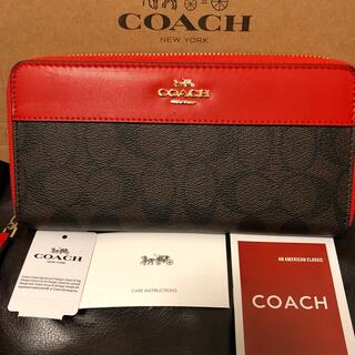 コーチ(COACH) シグネチャー 財布(レディース)（レッド/赤色系）の通販 