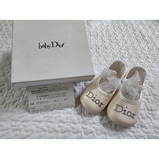 baby Dior - ベビーディオール シューズ 室内 フォーマル 発表会 お誕生日 ホワイト レトロ