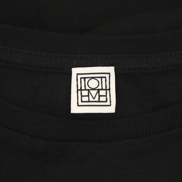 トーテム カットソー Tシャツ 半袖 クルーネック XS 黒 ブラック