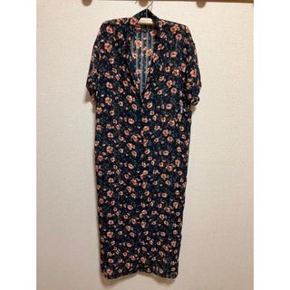 エモダ(EMODA)のEMODA エモダ　花柄  ロング　ワンピース  コート(ロングコート)