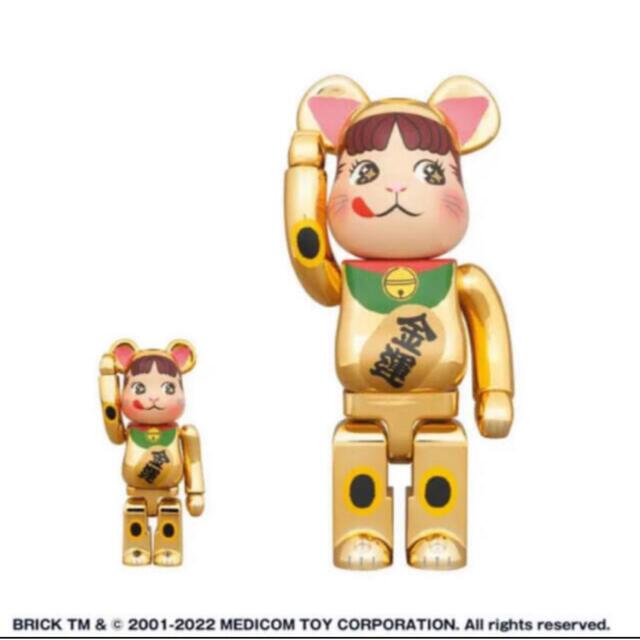 BE＠RBRICK 招き猫  ペコちゃん 金運 金メッキ 100% & 400%